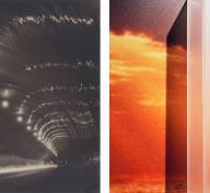 Left: Shinsaku Izumi, Tunnel of Night, 1931; Right: Anthony Lepore, Sunrise from the series New Wilderness, 2010