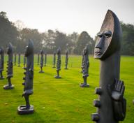 Zak Ové, The Invisible Men and the Masque of Blackness, 2016, installation view, Yorkshire Sculpture Park, Yorkshire, UK, 2016-17