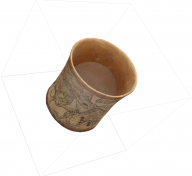 Capture of a 3D model of a Classic Maya codex-style vase generated using Agisoft Metashape