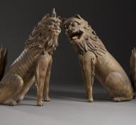 Pair of Guardian Lions, Japan, 10th century