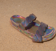 Iridescent sandal