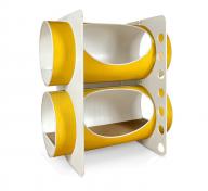 Yellow tubular bunk bed