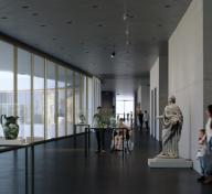 Interior rendering of gallery